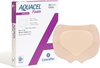 Aquacel® Pansament Absorbant Sacral, Silicon Moale, Impermeabil, Hydrofiber® Technology, 20 x 17 cm, Convatec, 5 Buc